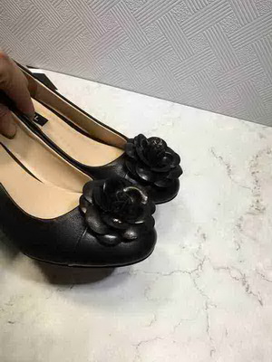 CHANEL Shallow mouth Block heel Shoes Women--024